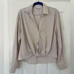 Evereve Striped Blouse Size XL